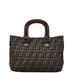 Fendi   Canvas Leather Tote Bag ()