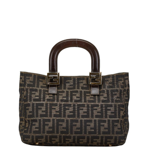 Fendi   Canvas Leather Tote Bag ()