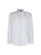 Fendi Shadow Cotton Long Sleeve Shirt Light Blue