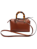 Fendi By The Way Small Leather Tote Bag Brown