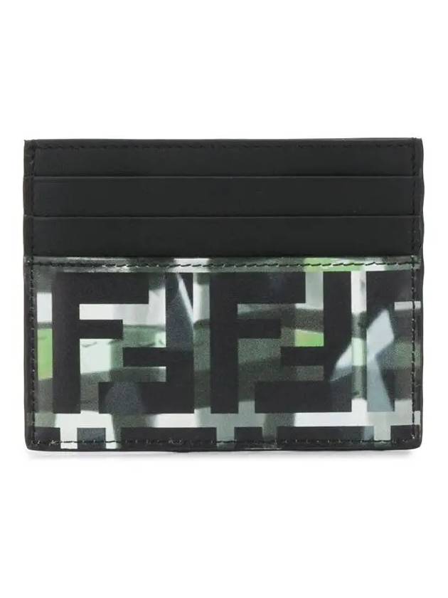 Fendi FF Camouflage Card Wallet Black