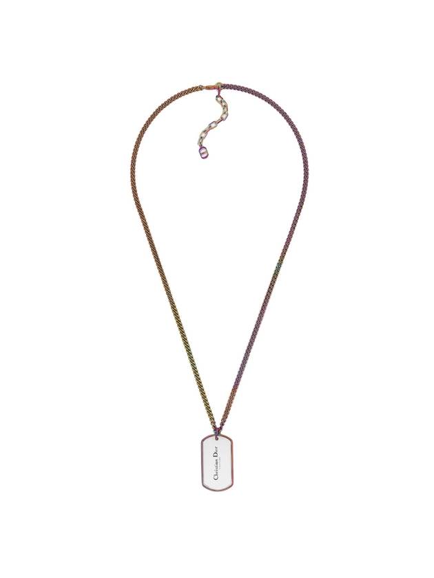 CD Couture Plate Pendant Necklace Dior