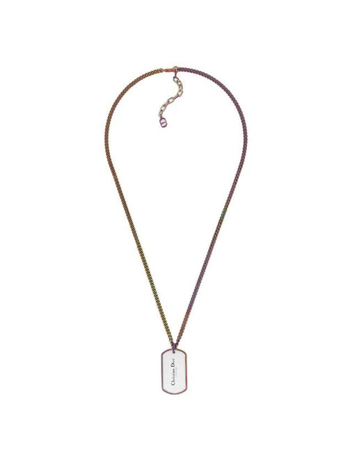 CD Couture Plate Pendant Necklace Dior