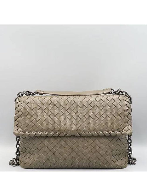 Bottega Veneta 386499 Etoff Intrecciato Nappa Large Olympia Shoulder Bag