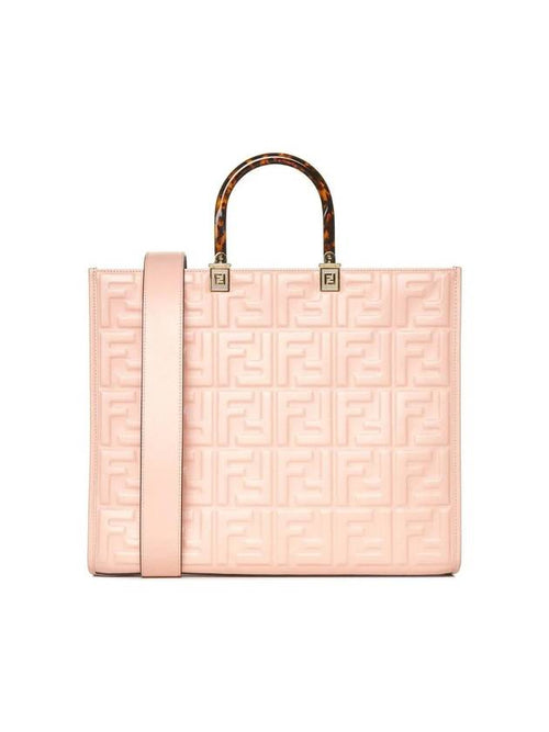 Fendi Sunshine FF Logo Medium Tote Bag Pink