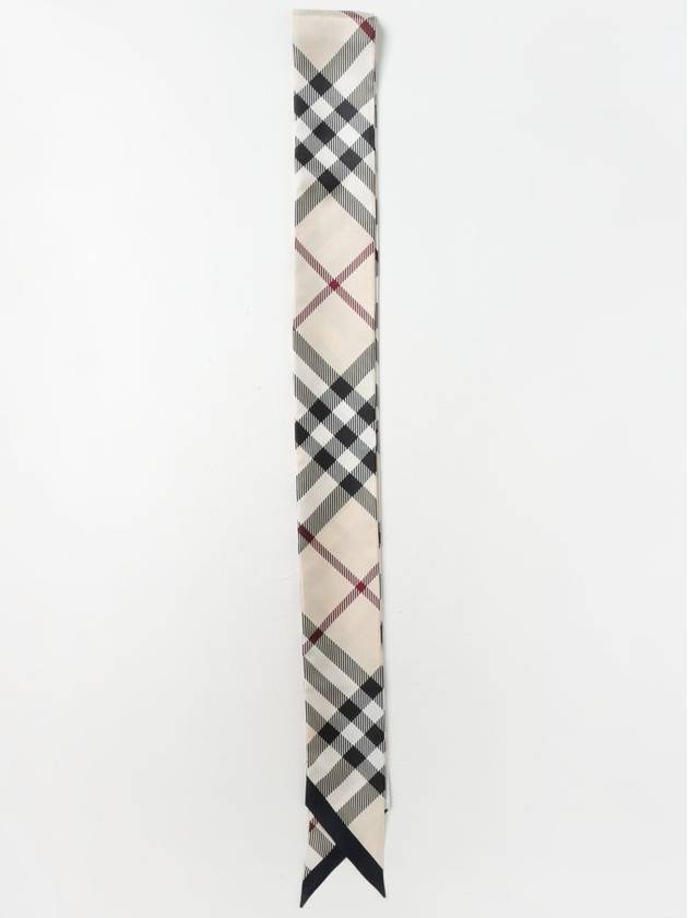 Burberry Skinny Check Silk Scarf Beige