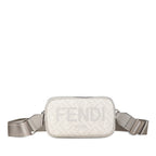 Fendi Zucca Shoulder Bag Gray PVC Leather
