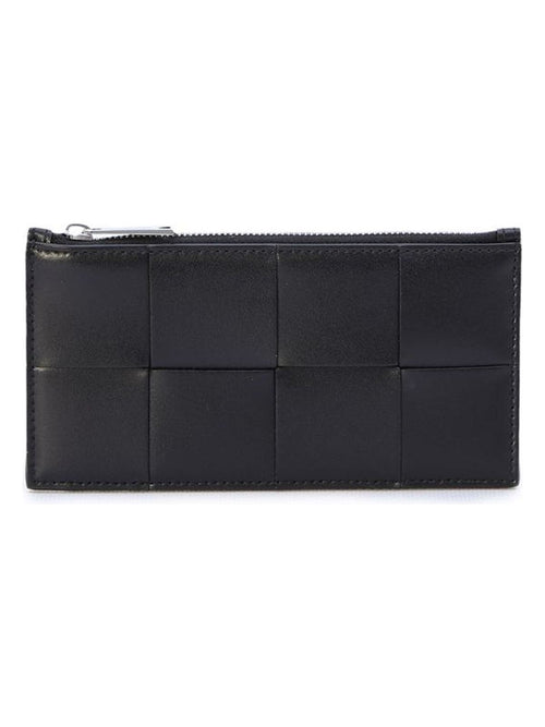 Bottega Veneta Men's Cassette Leather Card Holder in Black | 749460VBWD3 Color 8803