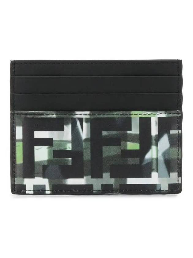 Fendi FF Camouflage Card Wallet Black