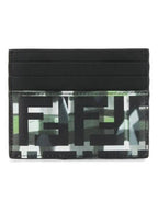 Fendi FF Camouflage Card Wallet Black