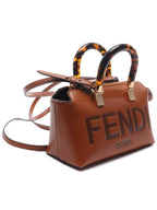 Fendi By The Way Small Leather Tote Bag Brown