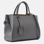 Fendi Grey Leather Petite Sac 2Jours Tote