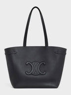 CELINE Cabas Anais Cuir Grain Calfskin Shoulder Bag Black