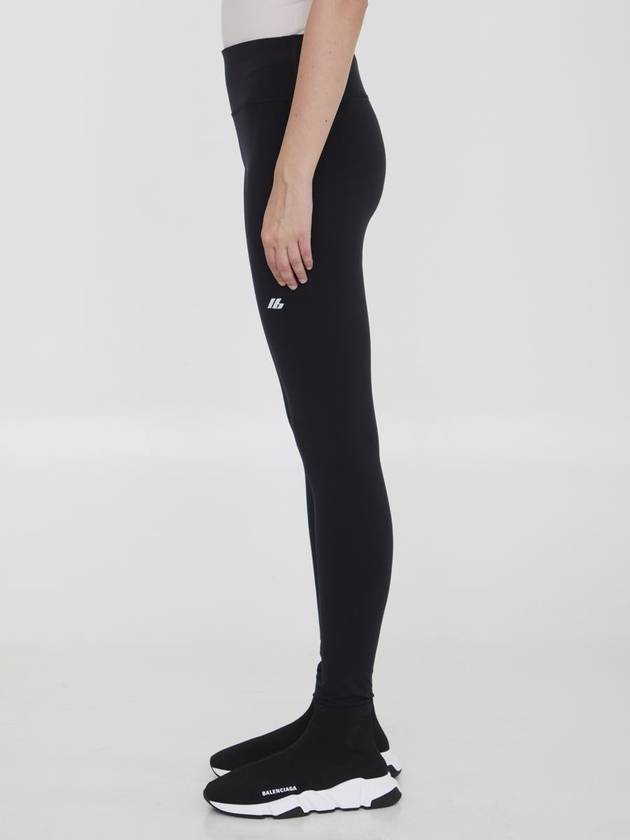 Balenciaga reflective logo leggings black