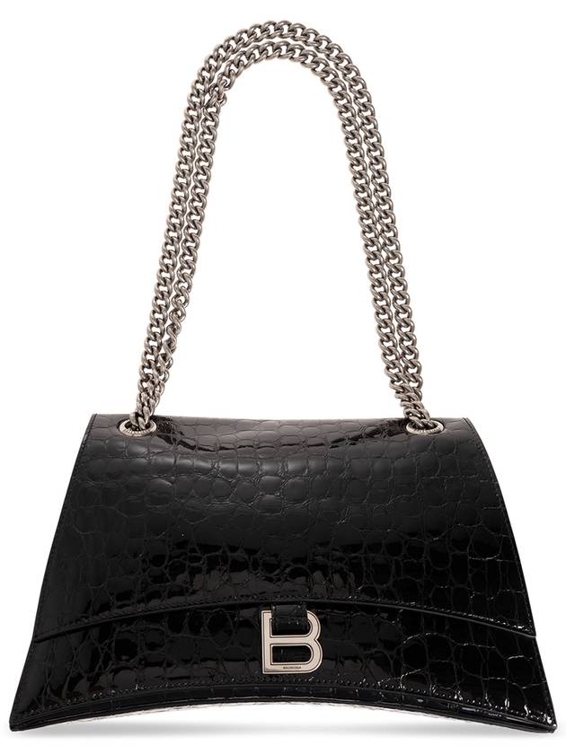 Balenciaga Medium Crush Chain Shoulder Bag Black