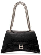 Balenciaga Medium Crush Chain Shoulder Bag Black