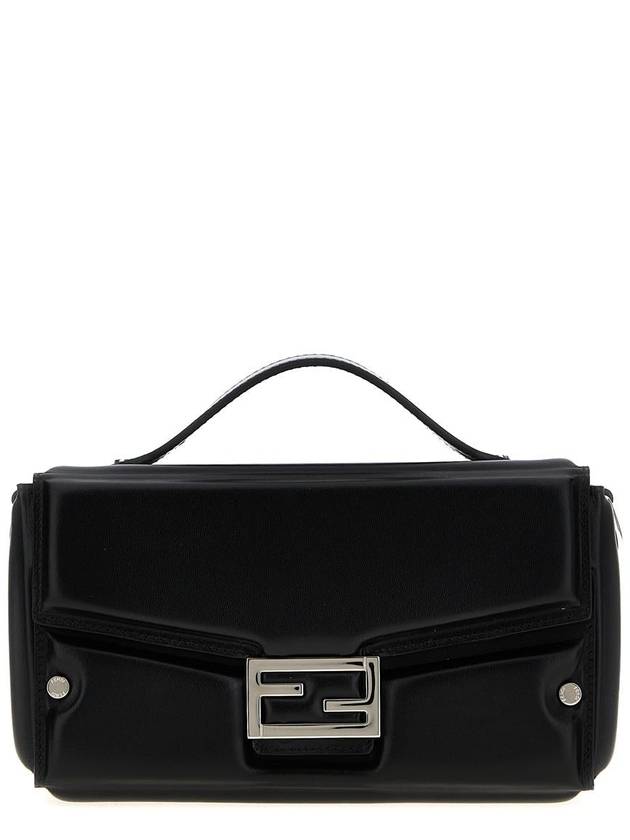 Fendi Trunk Soft Padded Leather Tote Bag Black