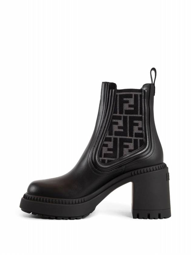 Fendi Domino Biker Middle Boots Black