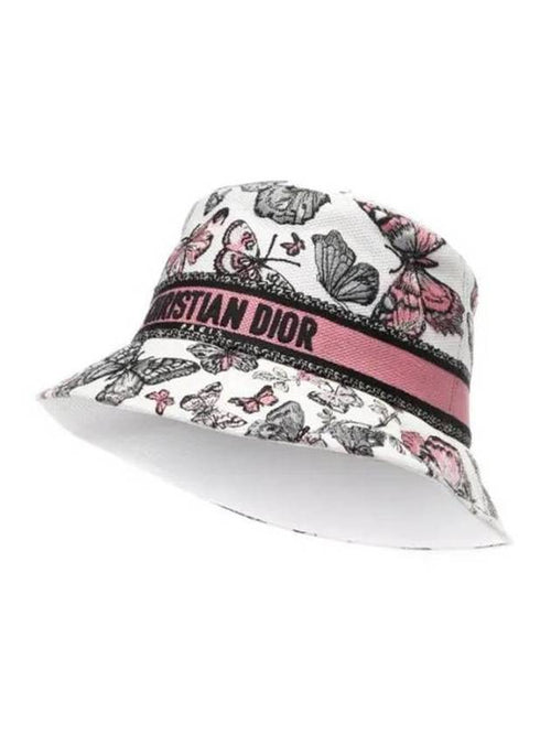 D Bobby Toile De Jouy Mexico Small Bucket Hat White Dior