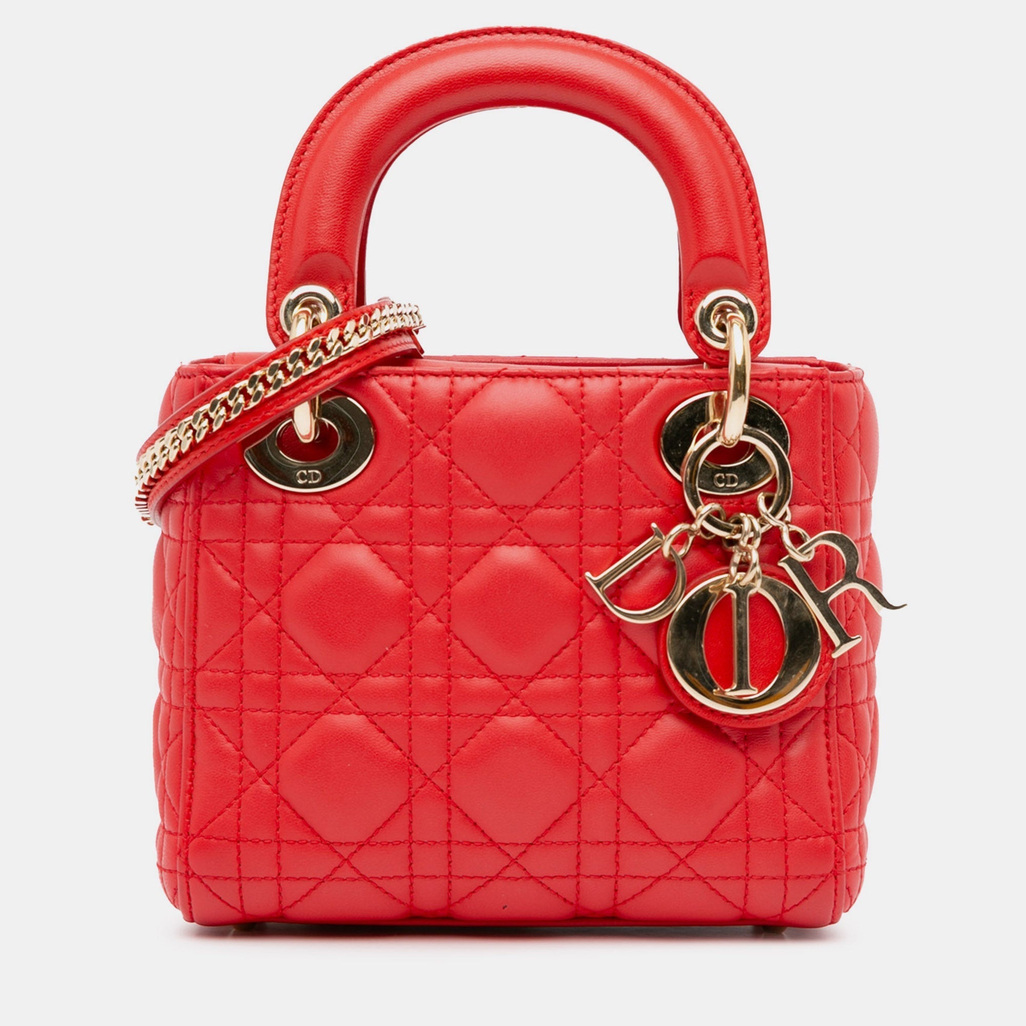Dior Mini Lambskin Cannage Lady Bag