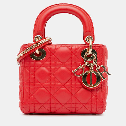 Dior Mini Lambskin Cannage Lady Bag