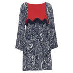 Chloe lace trimmed floral sleeve boho dress