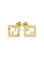 Fendi Forever Metal Earrings Gold