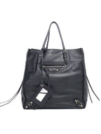 Balenciaga Balenciaga 357330 Black Calfskin Papier A5 Zip Around Tote Bag