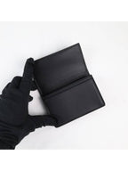 Bottega Veneta Intrecciato Flap Business Card Wallet Black