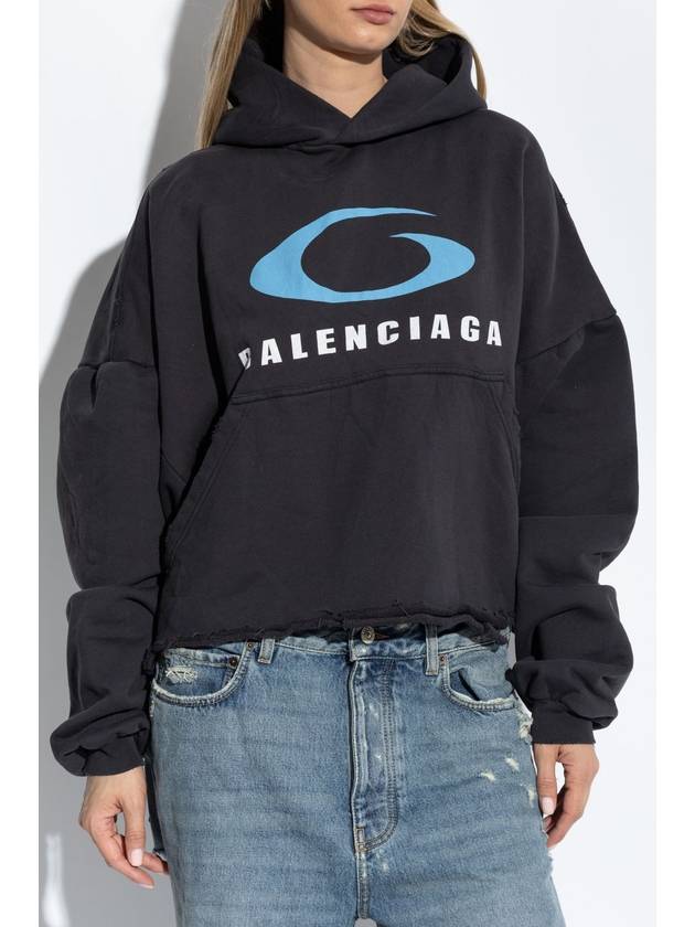 Balenciaga Balenciaga Sweatshirt With Vintage Effect, Women's, Black
