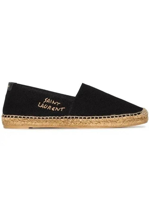 Saint Laurent Women's Monogram Espadrilles Black