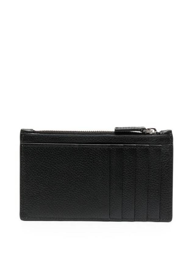 Balenciaga Logo Print Cash Card Wallet Black