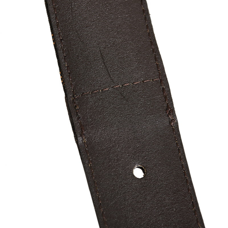Fendi Zucca FF Buckle Canvas Leather Belt