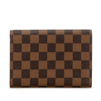 Louis Vuitton Damier Ebene Trifold Wallet N61202 Brown PVC Leather