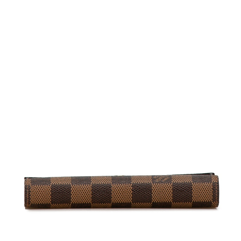 Louis Vuitton Damier Ebene Trifold Wallet N61202 Brown PVC Leather
