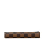 Louis Vuitton Damier Ebene Trifold Wallet N61202 Brown PVC Leather