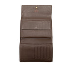 Louis Vuitton Damier Ebene Trifold Wallet N61202 Brown PVC Leather