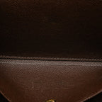 Louis Vuitton Damier Ebene Trifold Wallet N61202 Brown PVC Leather