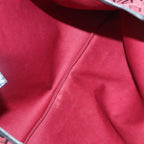 FENDI Zucchino Canvas Tote Bag Red Black Silver90199