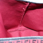 FENDI Zucchino Canvas Tote Bag Red Black Silver90199
