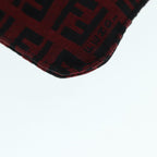 FENDI Zucchino Canvas Tote Bag Red Black Silver90199