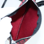 FENDI Zucchino Canvas Tote Bag Red Black Silver90199