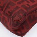 FENDI Zucca Canvas Pouch Red Gold90202