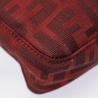 FENDI Zucca Canvas Pouch Red Gold90202