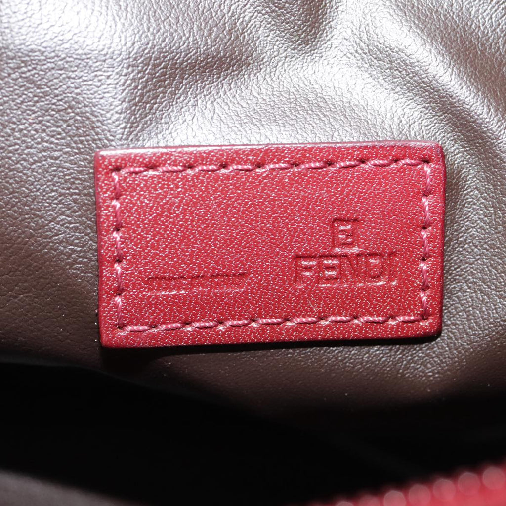 FENDI Zucca Canvas Pouch Red Gold90202