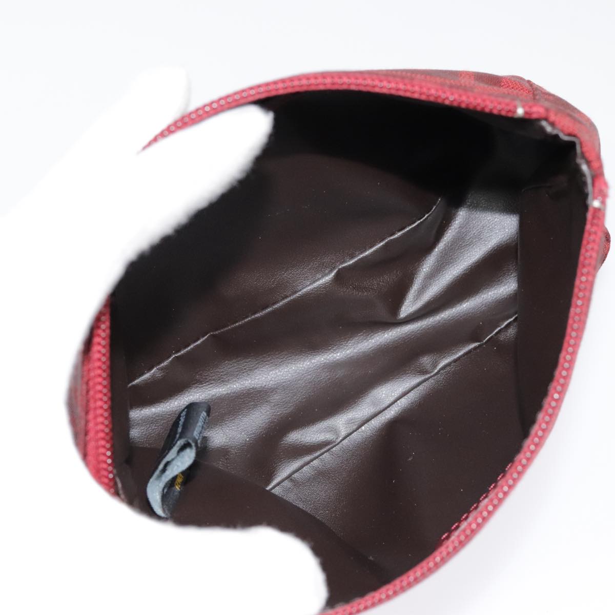 FENDI Zucca Canvas Pouch Red Gold90202