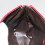 FENDI Zucca Canvas Pouch Red Gold90202