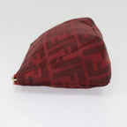 FENDI Zucca Canvas Pouch Red Gold90202