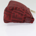 FENDI Zucca Canvas Pouch Red Gold90202