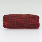FENDI Zucca Canvas Pouch Red Gold90202